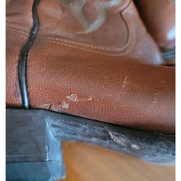 Vintage Tony Lama Brown Western Cowboy Boots Men’s Size 10.5 D main image 8